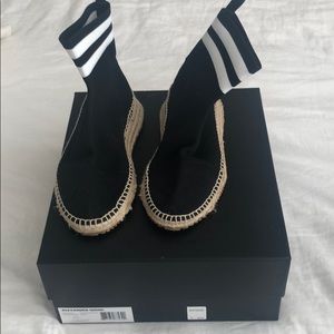 Alexander Wang Shoes - Dylan Knit Black and White High Top Sock Sneakers Alexander Wang Shoes - Dylan Knit Black and White High Top Sock Sneakers